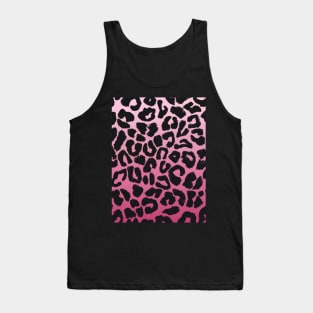 Pink Fade Leopard Spots Print Tank Top